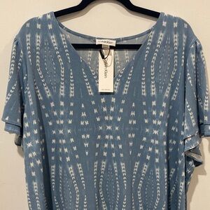 Calvin Klein Indigo Patterned Blouse